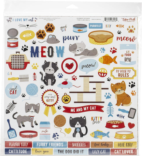 ECHO PARK PAPER COMPANY I LOVE MY CAT COLL 12X12 KIT...