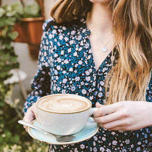 S.Leaf Sterling Silver Necklace - Dainty Mother of Pearl Choker with Pendant for Women...