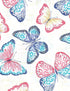 Covers For The Home Deluxe Elastic Edged Flannel Backed Vinyl Fitted Table Cover - Butterfly Pattern - Large Round Oblong Oval - Fits Tables up to...