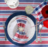 DII PVC Tabletop Collection Woven Indoor/Outdoor, Round Placemat Set, 13.75", Nautical Blue, 6 Piece...