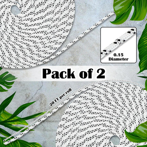 2 Pcs Outdoor Patio Umbrella Cord Line Nylon Rope 40 ft Patio Umbrella Replacement Parts Patio Umbrella String Replacement for Outdoor Patio Umbre...
