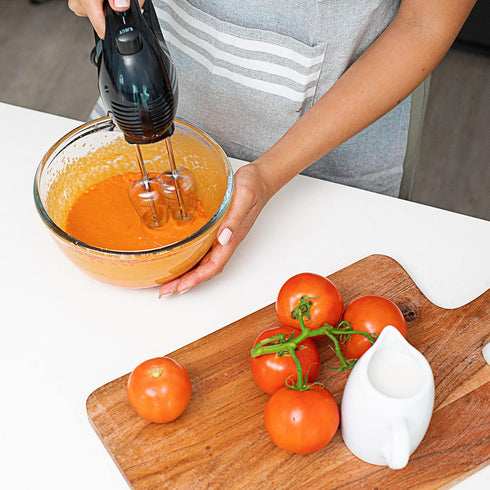 OVENTE 5-Speed Electric Hand Mixer with Stainless Steel Mixing Whisk, Snap-On Storage Case, Portable & Lightweight 150W Motor, Compact Handheld Mi...