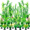 30pcs Fish Tank Accessories Aquarium Decorations Green Plants, Green Fish Tank Decorations Plant, Fish Tank Decor, Aquarium Decor Plastic Plants...