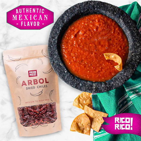 Dried Chile Peppers Bundle (12 oz Total) - Ancho, Guajillo and Arbol Chiles - The Spicy Trio - Great For Mexican Recipes - In Resealable Bags by R...