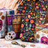 LeZakaa Holiday Wrapping Paper Sheet - 12 Sheet with 4 Different Design - Skull/Skeleton/Floral Print for Day of the Dead, Halloween - 27.5 x 19.6...