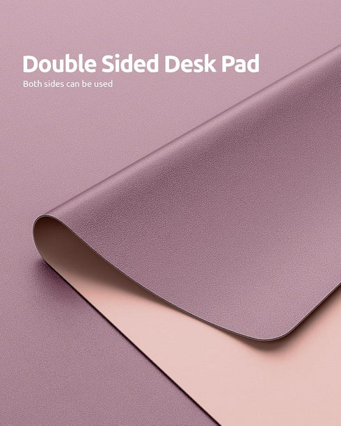 YSAGi Dual-Sided Leather Desk Pad, Office Desk Mat, PU Leather Desktop Protector, Large Mouse Pad, Laptop Desk Pad, Waterproof Desk Writing Pad fo...