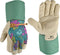 Wells Lamont Women's Botanical Print Leather Palm Pruning, Gardening Gloves, Medium (4183M)...