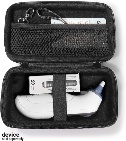CaseSack Case for Ear/Infrared Thermometer: Braun ThermoScan 7, 7+, 5 IRT6500, 3 Braun Digital Ear Thermometer; iProven, iHealth, MILDSIX, KDT, Ea...