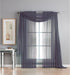 Window Elements Diamond Sheer Voile Extra Wide 56 x 90 in. Rod Pocket Curtain Panel, Indigo...