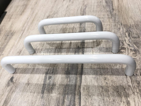 2Pcs 4.13" Arch Bow Cabinet Pull,Aluminum Closet Door Cabinet Hardware Handle Pull,Hole Dia.3.78"/96mm,White...