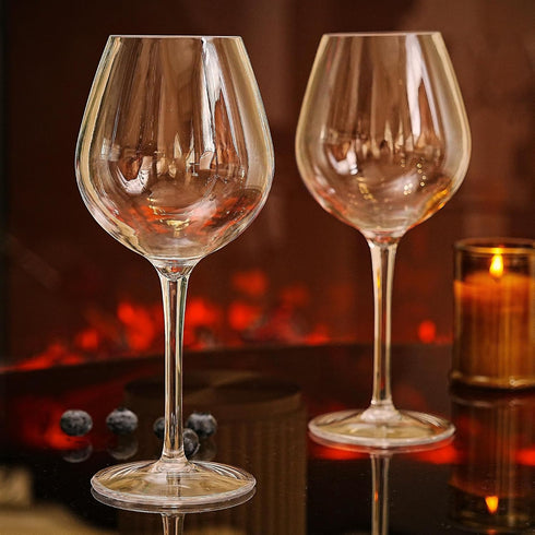 MICHLEY Unbreakable Stemmed Wine Glass 100% Tritan Plastic Dishwasher available Glassware 15 oz, Set of 2...