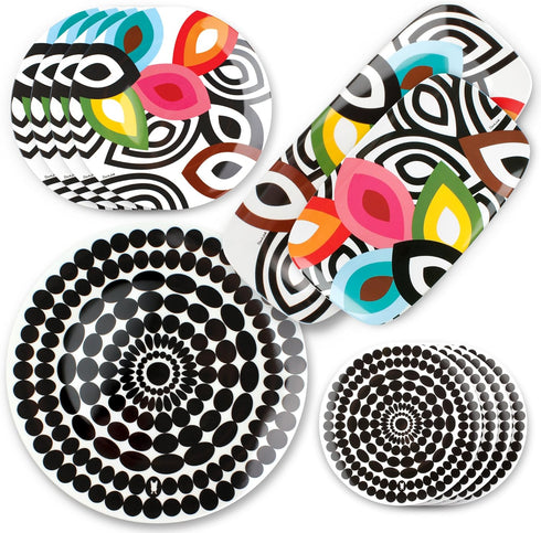 French Bull 11" Melamine Dinnerware Colorful Dinner Plate - Foli...