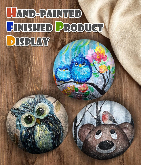 River Rocks for Painting Rock Painting Supplies Rocks to Paint River Rock Paint Flat Stones for Crafts River Stones for Painting Smooth Flat Rocks...