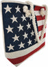WESTERN ORIGIN American Flag Embroidered Tote Bag Stars and Stripes Beach Bag Rope Handles Shoulder Bag Women purse...