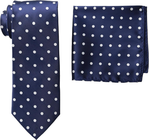 Stacy Adams Men's Tall Plus Size Satin Dot Tie Set Extra Long...