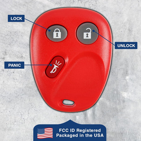 KeylessOption Key Fob for 2002 2003 2004 2005 2006 2007 2008 2009 Chevrolet Chevy Trailblazer GMC Envoy Oldsmobile Bravada Buick Rainier Remote, 4...
