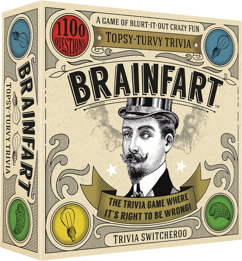 Hygge Games Brainfart Topsy Turvy Trivia Game, Sand...