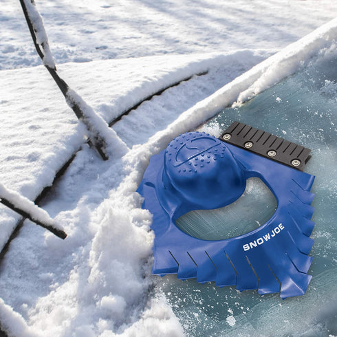 Snow Joe SJEG-DZ Ice Dozer Ice and Snow Scraper Tool | Squeegee Brush, Blue...