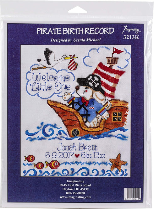 Imaginating Counted Cross Stitch, Pirate Birth Record...