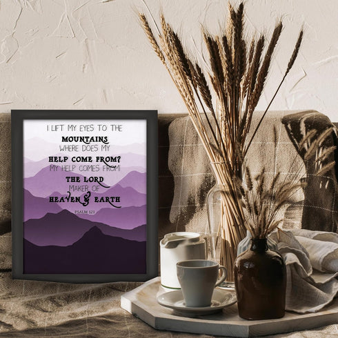 Posterizer 1 pcs-Help Comes From The Lord-bible quote-Religious Posters-Motivational & Inspirational Art-Gifts for Christians - Living Room Bedroo...