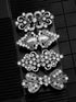 4 Pieces Rhinestone Sweater Swirl Clip Cloak Cape Clips Vintage Cardigan Clips Shawl Collar Clasp Dress Shirt Brooch Clip (Silver Retro Style)...