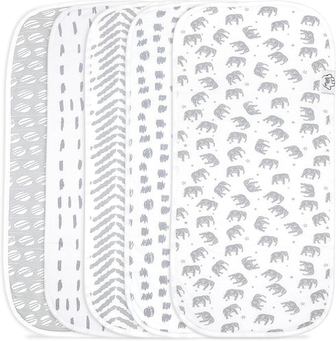 Baby Burp Cloths - Double Layered Top Layer 100% Cotton and Bottom Layer 100% Polyester Fleece Absorbent Burping Cloth Extra Absorbent Baby Burp C...