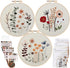 Uphome 3 Pack Embroidery Starter Kit for Beginners Stamped Cross Stitch Kits with Cute Flowers and Plants Patterns with 1 Embroidery Hoop and Colo...