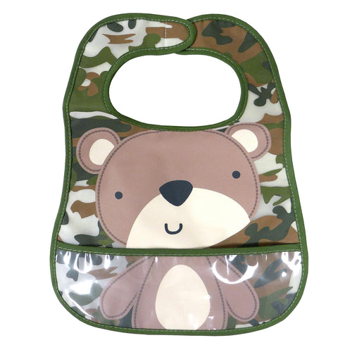 Neat Solutions 2 Pack Water Resistant Toddler Bib Set - Bear & Raccoon, Multi...