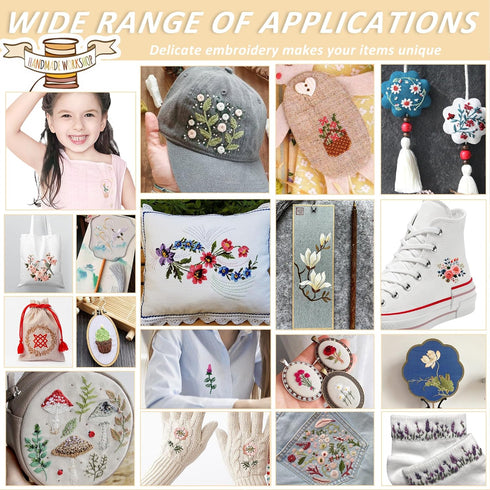 Water Soluble Embroidery Stabilizer - CRASHOT 3 Sheets 26 Pcs Stick and Stitch Embroider Paper Wash Away, Embroidery Patterns, Flower Floral leave...