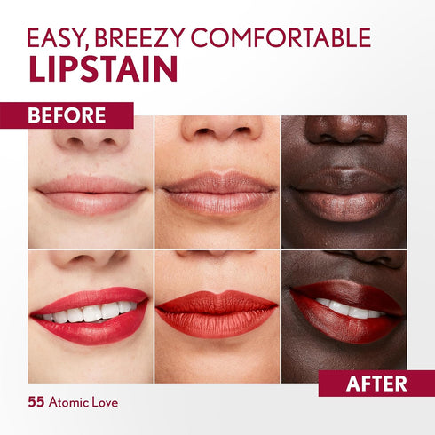 COVERGIRL Outlast, 55 Atomic Love, Lipstain, Smooth Application, Precise Pen-Like Tip, Transfer-Proof, Satin Stained Finish, Vegan Formula, 0.06oz...