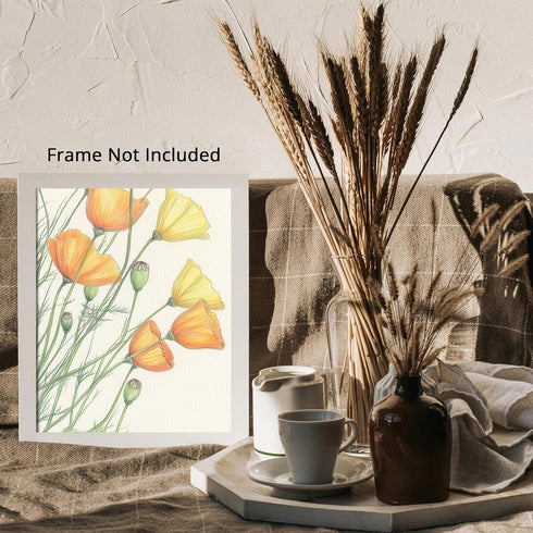 Posterizer 1 pcs-delicate and vibrant botanical drawing style flowers 3-Floral & Botanical Art-Gift for Men Women Teens-Chic Home Decor- unframed ...