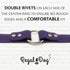 Regal Dog Products Small Purple Dog Collar with Heavy Duty Double Buckle & D Ring | Vinyl Coated, Custom Fit, Adjustable Biothane Dog Collar | Che...