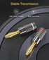 BlueRigger Banana Plugs 5 Pairs / 10 pcs (Closed Dual Screw) - 10 Pack Gold Plated Speaker Plugs Connector for Speaker Wire, Amplifier, Receiver, ...
