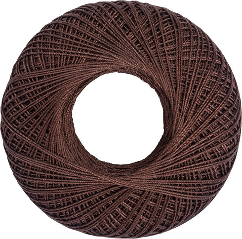 Coats Crochet 154-131 Aunt Lydia's Crochet, Cotton Classic Size 10, Fudge Brown...