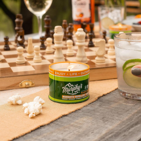 Murphy’s Naturals Mini Mosquito Repellent Candle Trio Pack | Made with Plant Based Essential Oils Like Citronella | 14 Hour Burn Time Per Candle...