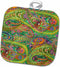 3D Rose N Paisley with Bird Pot Holder, 8" x 8", Orange and Turquoise...