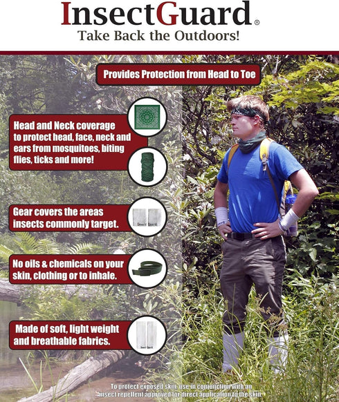 Permethrin Treated Mosquitoes, Flies, Ticks & More Insect Repellent Size Adjustable Fabric Belt (Black) One Size Fits All!...