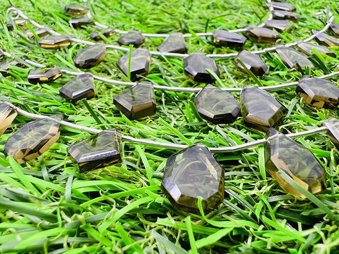 1 Strand Smoky Quartz 11 Pcs Beads Size 3x11-3x16mm Fancy Shape Cut Faceted Beads for Jewellery Making, Beading & Craft Supplies KCRAFTS-RK_k24...