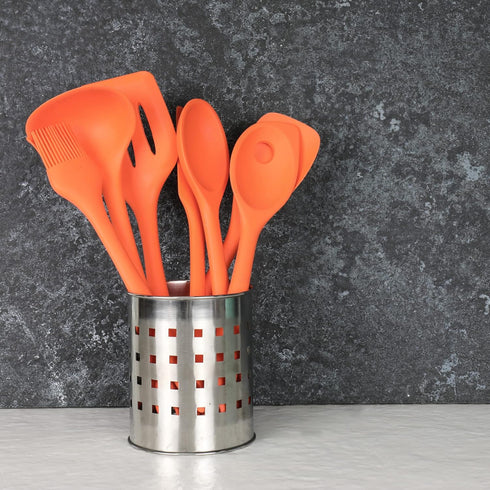 Chef Craft Premium Silicone Spoon Spatula, 11.5", Orange...