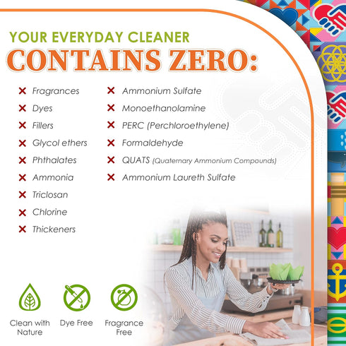 Everyday Cleaner - All Purpose Natural Cleaner Spray, Household Cleaning Supplies - 16oz Empty Spray Bottle, 2 Refills (3 oz each)...