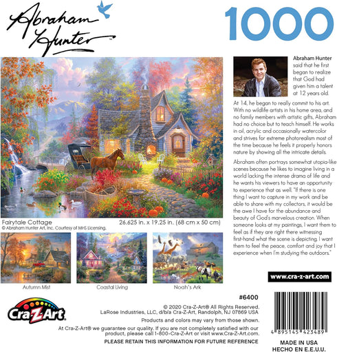 RoseArt - Abraham Hunter - Fairytale Cottage - 1000 Piece Jigsaw Puzzle for Adults...