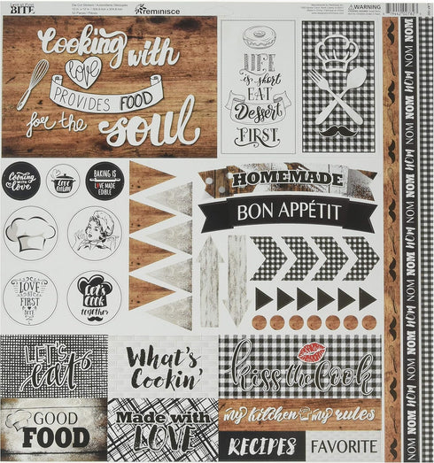 Reminisce (REMBC) Love at First Bite Scrapbook Collection Kit, Multi Color Palette, 12x12 inches...
