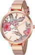 Nine West Women's Floral Dial Smooth Strap Watch...