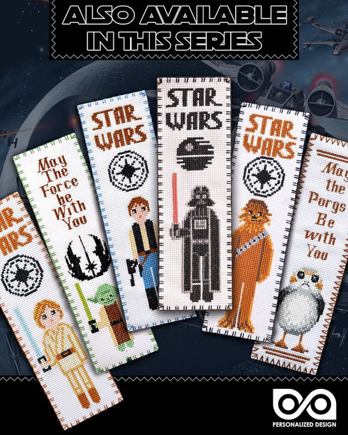Counted Cross Stitch Kit 'SW: Princess Leia' - Hand Embroidery Bookmark with Design Pattern...