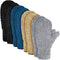 4 Pair Microfiber Dusting Mittens Reusable Women Cleaning Mittens with Thumb for Kitchen (Black, Dark Blue, Khaki, Gray)...