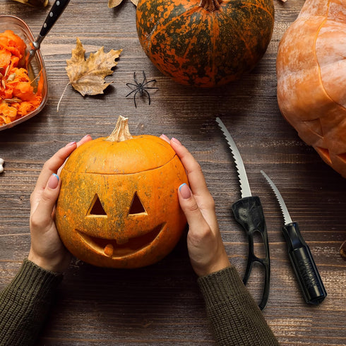 Pumpkin Masters, Masters Collection Premium Carving Tools - Professional-Grade Curved Blade for Effortless Pumpkin Carving...