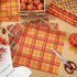 40Pcs Fall Cotton Fabric Bundles Orange Yellow Buffalo Plaid Fat Quarters Autumn Thanksgiving Quilting Patchwork for DIY Craft Home Party Decor, 1...