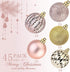 45Pcs 6cm/2.36inch Christmas Balls Glitter Ornaments Set, Shatterproof Plastic Xmas Tree Hanging Ornament, Christmas Decorations Balls for Holiday...