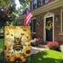 Summer Garden Flags, Bee Sunflower Garden Flag, 12x18 Inch Vertical Double Sided Burlap, Welcome Holiday Yard Lawn Flag, Outdoor Patio House Decor...