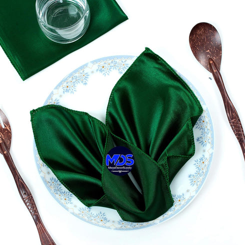 MDS Pack of 50 Satin Napkin Square 12 X 12 Inches Sliky Smooth Dinner Table Napkins Handkerchief for Weddings Baby Shower Birthday Party Home Banq...